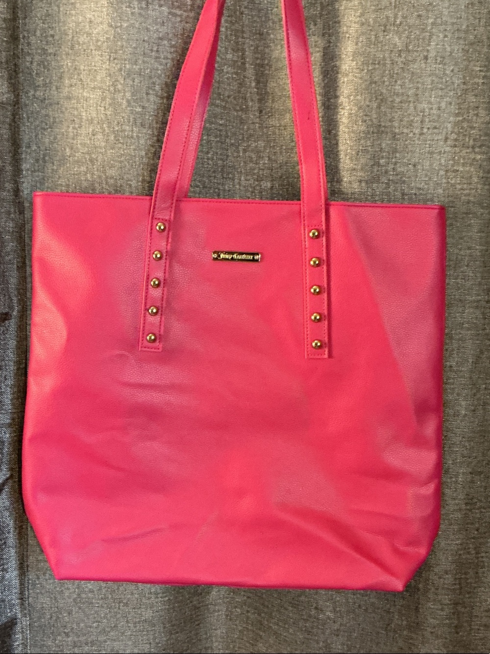 Juicy Couture Hot Pink Studded Tote Bag